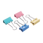 Набор зажимов для бумаг, 32 мм, цветные, 24 штуки, 4 цвета, МИКС - Фото 2