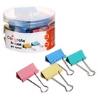 Набор зажимов для бумаг, 51 мм, цветные, 4 цвета - Фото 2