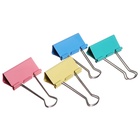 Набор зажимов для бумаг, 51 мм, цветные, 4 цвета - Фото 4