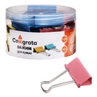 Набор зажимов для бумаг, 51 мм, цветные, 4 цвета - Фото 7