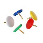 Кнопки канцелярские 10 мм с цветной пластиковой головкой, в пластиковой баночке 100 штук - Фото 3