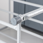 Подставка для обуви с сиденьем и ящиком, 3 яруса, 45×30×48 см, цвет белое серебро - Фото 5