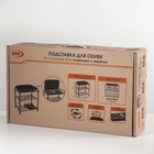 Подставка для обуви с сиденьем и ящиком, 3 яруса, 45×30×48 см, цвет белое серебро - Фото 6