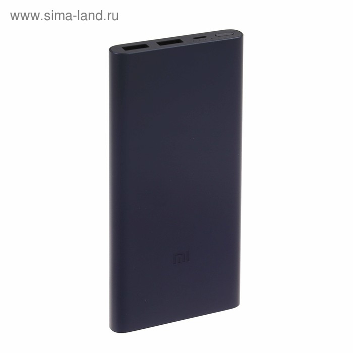 Внешний аккумулятор Xiaomi Mi Power Bank 2S, 2 USB, 10000 мАч, 2.4 A, черный - Фото 1