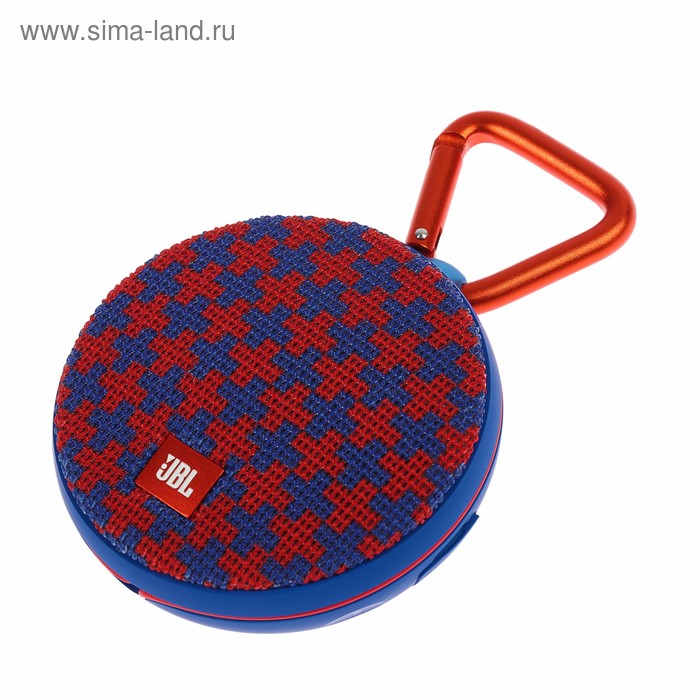 Портативная колонка JBL CLIP 2, bluetooth/AUX/3 Вт, 400 мАч, красно-синяя - Фото 1