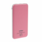 Внешний аккумулятор Nobby, 2 USB, 10000 мАч, 2 A, индикатор зарядки, розовый - Фото 1