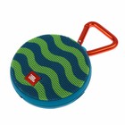 Портативная колонка JBL CLIP 2, bluetooth/AUX/3 Вт, 400 мАч, зелено-синяя - Фото 1