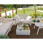Подушка на трехместную скамейку «Этель» Треугольники, 45×150 см, репс с пропиткой ВМГО, 100% хл - Фото 5