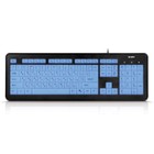 Клавиатура SVEN KB-C7300EL, проводн., мембранная, подсветка, 104 кл., USB, цвет черный-белый - Фото 2