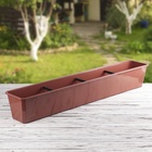 Ящик балконный для цветов, 18 л, 100×15×17 см, пластиковый, цвет терракот - Фото 11