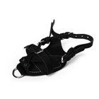 Сандалия для тяги кожаная, цвет чёрный - Фото 1