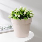 Кашпо для цветов со вставкой «Порто», 2.4 л, цвет жемчужный - Фото 1