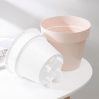 Кашпо для цветов со вставкой «Порто», 2.4 л, цвет жемчужный - Фото 3