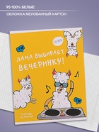 Тетрадь 48 листов в клетку Calligrata «Лама», обложка мелованный картон, МИКС - Фото 2