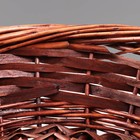 Корзина плетёная для хранения, ива, круглая, коричневая, с ручкой, набор 3 шт. - Фото 7