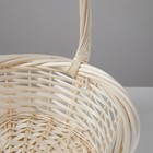 Корзина плетёная для хранения, ива, круглая, отбеленная, набор 3 шт. - Фото 3