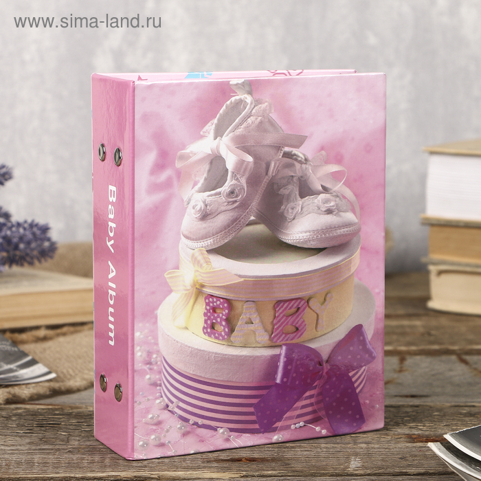 Фотоальбом на 100 фото 10X15см "baby shoes" для девочки - Фото 1