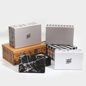 Набор подарочны× коробок 6 в 1 «For man», 22.5 × 12.5 × 7.5‒34.5 × 25.5 × 12.5 см