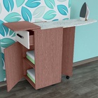 Комод с гладильной доской К1, 410×421×840, Ясень шимо тёмный/Ясень шимо светлый - Фото 1