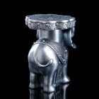 Статуэтка-подставка "Слон", серебристая, гипс, 35х22х32 см - Фото 5