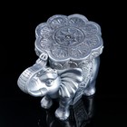 Статуэтка-подставка "Слон", серебристая, гипс, 35х22х32 см - Фото 6