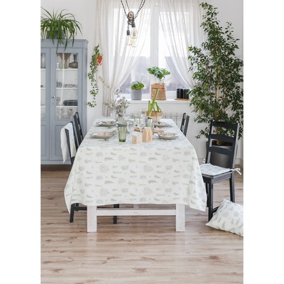 Скатерть Этель «Ветки» 150×220 см, репс, пл. 130 г/м², 100% хлопок