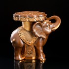 Подставка напольная "Слон", коричнево-золотая, гипс, 35х22х32 см - Фото 3