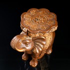 Подставка напольная "Слон", коричнево-золотая, гипс, 35х22х32 см - Фото 6