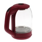 Чайник электрический "ЯРОМИР" ЯР-1050, 1.8 л, 2000 Вт, стекло, подсветка, бордовый - Фото 9
