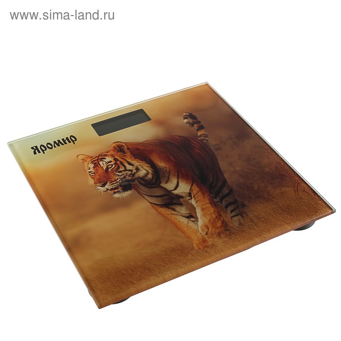 Весы напольные "ЯРОМИР" ЯР-4201, электронные, до 180 кг, картинка "Тигр" - Фото 1