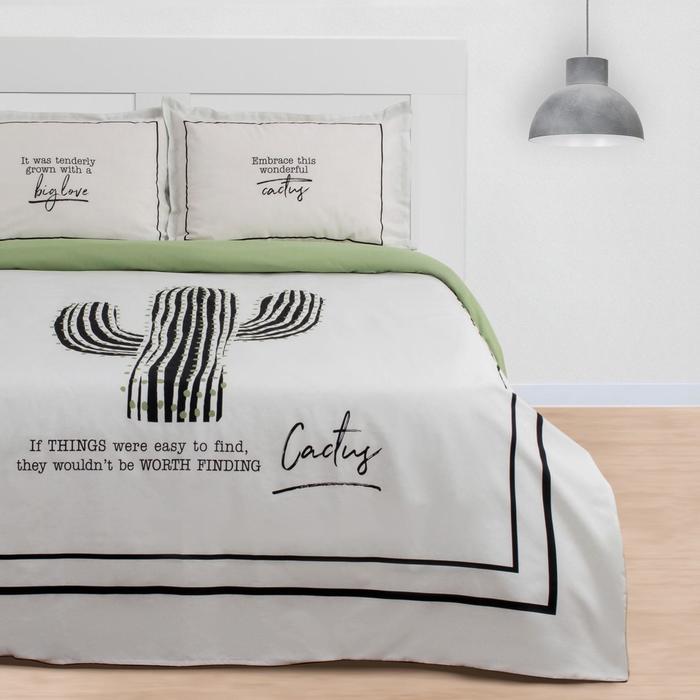 Постельное бельё 2-спальное «Этель. Кактус», ранфорс