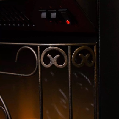 Электроочаг Majestic Lux Black, 20",1550 Вт, 2 режима обогрева, звук потрескивания дров