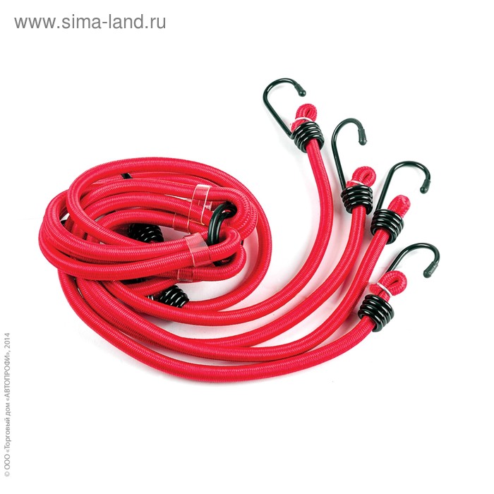 Стяжка для груза Autoprofi, 8 мм/80 см, эластичная, 4 шт. - Фото 1