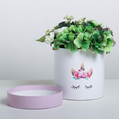 Коробка подарочная круглая, упаковка, «Нежная», 15×15×15 см