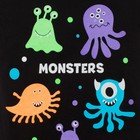 Боди Крошка Я "Monster. Little", чёрный, р. 26, рост 74-80 см - фото 35231900