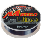Леска капрон Match Line серая d=0,35 мм, 100 м, 10,3 кг - Фото 1
