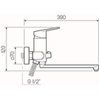 Смеситель для ванны RMS SL132-006E, однорычажный, поворотный излив, с душевым набором, хром   431890 - Фото 2