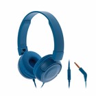 Наушники JBL T450, накладные, микрофон, 102 дБ, 32 Ом, 3.5 мм, 1.2 м, синие - Фото 1