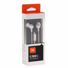 Наушники JBL C100SI, вакуумные, микрофон, 100 дБ, 16 Ом, 3.5 мм, 1.2 м, белые 4284577 - фото 16566255