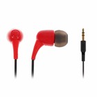 Наушники JBL T100REDNP, вакуумные, 100 дБ, 16 Ом, 3.5 мм, 1.2 м, черно-красные - Фото 1