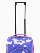 Чемодан детский 34 л (XS), Sacvoyage, отдел на молнии, сиреневый - Фото 6