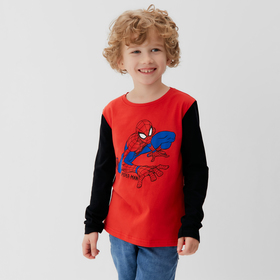 Джемпер детский MARVEL "Человек паук", рост 110-116 (32), красный/чёрный