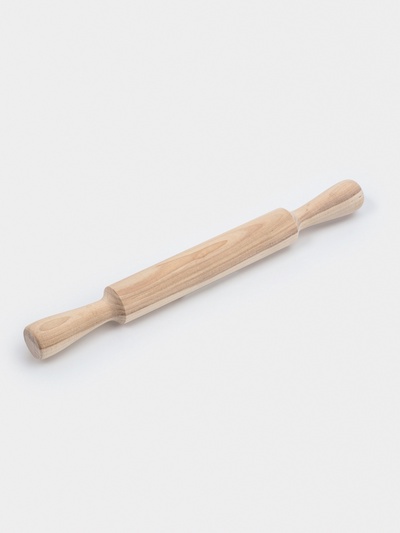 Скалка с ручками для теста, дерево берёза, 35×3.5 см
