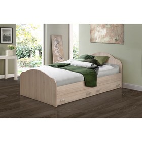 Кровать на уголках №1 с ящиками, 700 × 1900 мм, цвет ясень шимо светлый