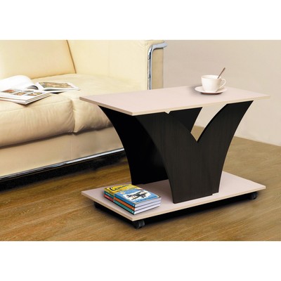 Стол журнальный №16, 900×500×600 мм, цвет венге / молочный дуб