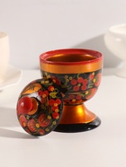 Сахарница дерево хохлома «Ягодка на ножке», 12×9 см - Фото 2