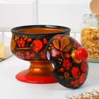 Сахарница дерево хохлома «Ягодка на ножке», 12×9 см - Фото 6