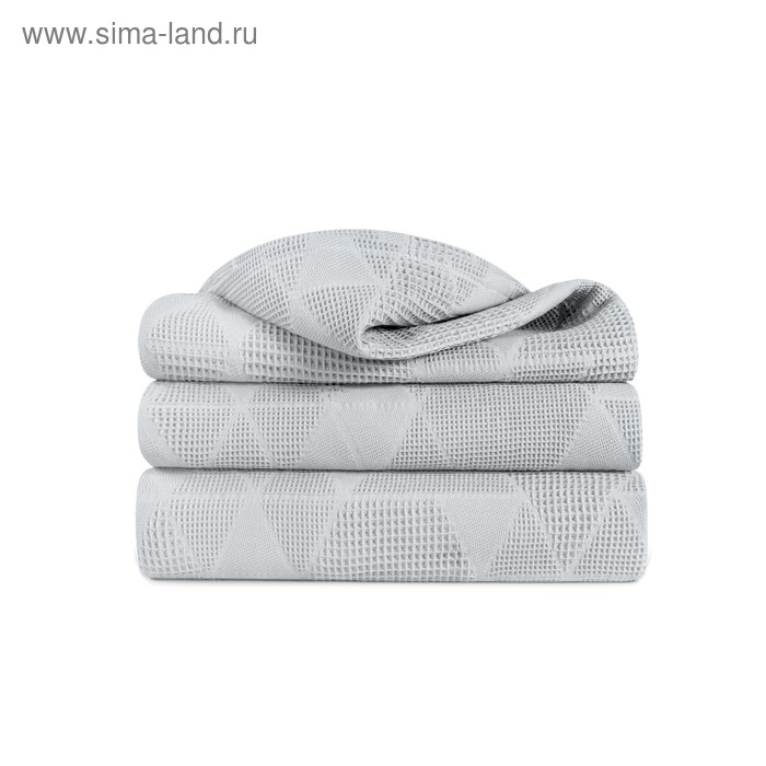 Плед, размер 180 × 190 см, жаккард, цвет холодный серый - Фото 1