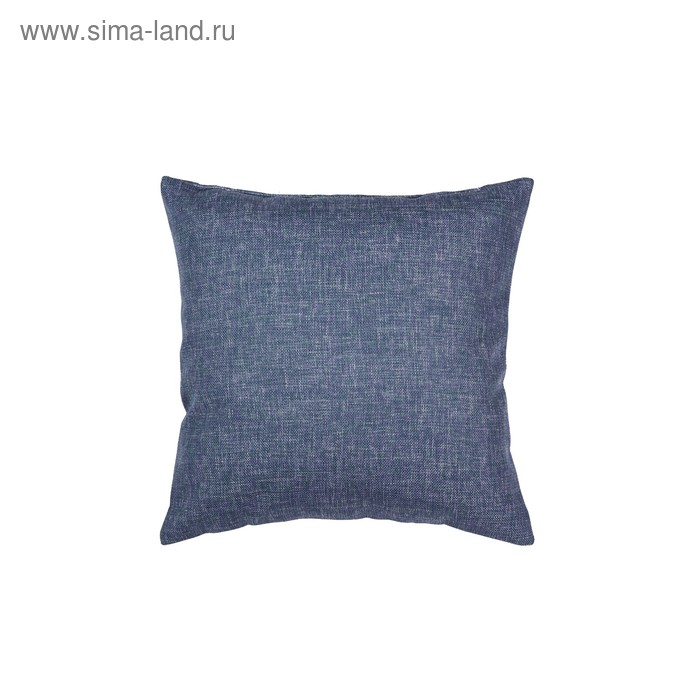 Подушка декоративная, размер 40 × 40 см, рогожка, цвет индиго - Фото 1