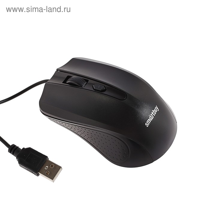 Мышь Smartbuy ONE 352, проводная, оптическая, 1600 dpi, USB, чёрная - Фото 1